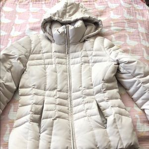 Gorgeous tan camel down Calvin Klein puffer coat
